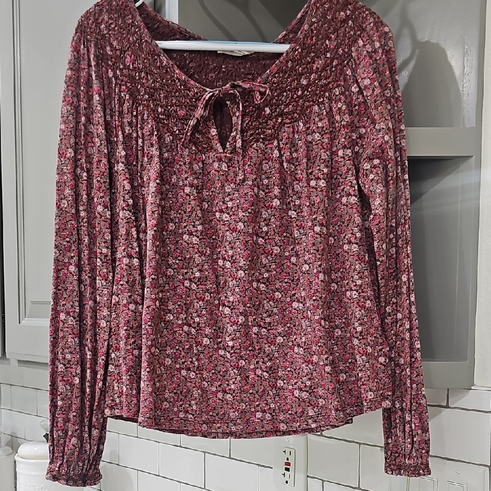 Lucky Brand Floral Blouse. Size M.